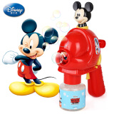 迪士尼电动声光泡泡枪儿童玩具 男孩女孩戏水玩具米奇 含泡泡液带音乐功效儿童节礼物