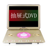 先科高清移动DVD播放机便携式老人看戏广场舞vcd影碟机家用evd儿童一体碟片机 金色 标配 32GU盘 碟片 耳机