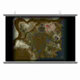 狼天影 塞尔达传说地图海报挂画卷轴布荒野之息神庙中文地图带标注林塞达尔可来图定制 塞尔达传说22 30*45cm