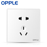 欧普照明（OPPLE）五孔墙壁电源插座暗装5孔86型开关插座面板家用 大翘板白色 五孔