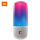 JBL PULSE3 音乐脉动三代 便携式蓝牙音箱 炫彩小音箱+低音炮 桌面音响 可免提通话 防水设计 珍珠白