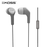 高斯（KOSS） KEB15iG 时尚彩色入耳式耳机 带麦语音通话通用耳塞 活动礼品  灰色