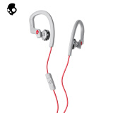 骷髅头（Skullcandy）Chops Flex 耳挂式运动有线耳机 防水设计 语音平头耳塞 通用华为IOS苹果小米手机 灰色