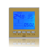 莱珂S301水地暖液晶温控器 分时段可编程电热阀温度控制器 水暖分集水器温度开关 控温开关 金色面板