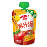 亨氏 (Heinz)4段 婴幼儿辅食 宝宝零食 苹果草莓 乐维滋婴儿辅食水果泥120g(1-3岁适用)