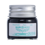 英雄（HERO）钢笔/签字笔非碳素钢笔墨水9008染料型 彩色墨水系列12色可选 20ml 薄荷绿