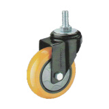 常成（chamcen）4寸丝杆活动橙黄色聚氨酯轮 B4-23100-31E 承重140丝杆万向轮 /个 可定制