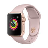 Apple Watch Series 3智能手表（GPS款 38毫米 金色铝金属表壳 粉砂色运动型表带 A2008）