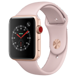 Apple Watch Series 3智能手表（GPS+蜂窝网络款 42毫米 金色铝金属表壳 粉砂色运动型表带 MQQU2CH/A）