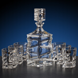 BOHEMIA JIHLAVSKE SKLARNY 1845捷克进口水晶玻璃威士忌酒具套装洋酒杯酒樽酒壶七件套