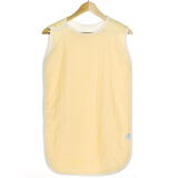 三利 纯棉高密度纱布儿童睡袋 A类安全标准婴幼儿用品 背心式睡衣 防踢被 45×80cm 格点-中黄