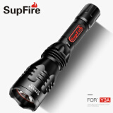 神火（SupFire） Y3A强光手电筒远射超亮LED可充电聚光家用防身户外巡逻应急灯 2电池+USB线
