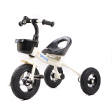 乐卡（Lecoco）儿童三轮车 避震脚踏车 三轮儿童车 乐卡童车 瑞奇免充气钛空轮 钛金白