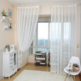 【锦绣良缘 现代城市纯色窗纱高档客厅卧室房