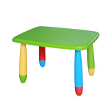 儿童桌椅组合塑料 宝宝学习吃饭桌加厚玩具桌子椅子 幼儿园卡通圆桌板凳小凳子 绿色长方桌