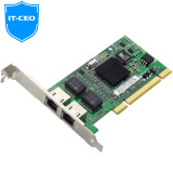 IT-CEO 双口PCI千兆网卡 英特尔软路由服务器网卡 台式机RJ45有线网卡 intel82546芯片 W587