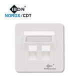 IBDN光纤插座面板包含法兰/SC耦合器/适配器 斜双口面板SC耦合器