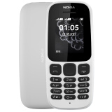 新诺基亚（NOKIA）105 白色 直板按键 移动联通2G手机 双卡双待 老人手机 学生备用功能机