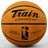 火车头篮球 7号牛皮篮球  手感柔软 防滑耐磨吸汗蓝球 7913精品棕黄色