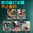 威拓森可折叠打水桶钓鱼装鱼小水桶手提桶 13L【24*24灰】 送5M绳