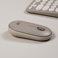 罗技（Logitech）LOGITECH PEBBLE 无线蓝牙鼠标 静音鼠标 办公鹅卵石造型 轻薄便携 时尚小巧 烟云灰