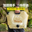 原始人户外便携音乐节储水袋大容量加厚装水软水袋徒步露营储水袋 8L墨绿色【带水龙头】