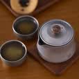 Ti artisan钛工匠纯钛旅行茶具套装户外露营泡茶器双层鹰嘴快客杯便携钛茶具 一壶二杯礼盒装（磨砂款）