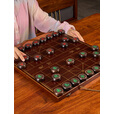 冠小二象棋中国象棋儿童实木带木质棋盘成人大号便携式棋子金丝楠木黑檀 50#红花梨木套装