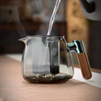 全度（Quandu） 加厚玻璃茶壶泡茶器耐高温烟灰色玻璃花茶壶过滤壶功夫茶具