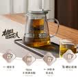 小熊（Bear）玻璃茶壶 泡茶壶飘逸杯耐热高硼硅玻璃茶具800ml大容量茶水分离