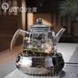 全度（Quandu） 蒸煮一体茶壶玻璃煮茶器加厚耐热烟灰色玻璃煮茶壶蒸茶壶泡茶壶