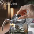 全度（Quandu） 蒸煮一体茶壶玻璃煮茶器加厚耐热烟灰色玻璃煮茶壶蒸茶壶泡茶壶