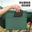 Aoran 户外月亮椅折叠椅便携露营躺椅野外沙滩椅写生折叠凳休闲钓鱼椅 【承重300斤】加粗钢管+卡其色