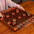 冠小二中国象棋实木带木质棋盘成人大号便携棋子红花梨木黑檀父亲节礼物