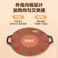 菱动力（LINGDONGLI）麦饭石烤肉盘家用不粘锅铁板烧韩式烤肉锅电磁炉卡式炉户外烤盘