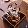 雅集得宜蒸煮二用提梁壶1300ml双内胆煮茶器蒸茶壶玻璃盖带温度温显款