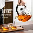 雅集得宜蒸煮二用提梁壶1300ml双内胆煮茶器蒸茶壶玻璃盖带温度温显款