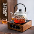 雅集得宜蒸煮二用提梁壶1300ml双内胆煮茶器蒸茶壶玻璃盖带温度温显款