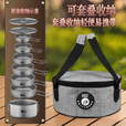 岛奇（Daoqi）户外钛锅纯钛汤锅户外锅具露营炊具超轻炊具煎锅折叠套锅便携收纳 【纯钛】（赠网袋）煎锅（400ml）
