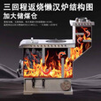 奴风懒汉炉多回程返烧锅炉农村家用烧柴煤地暖暖气片多功能采暖炉两用