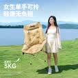 JEEP户外折叠椅月亮椅露营椅子钓鱼沙滩椅便携式午休躺椅野餐 卡其
