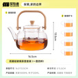 探险者（TAN XIAN ZHE）围炉煮茶壶提梁壶高硼硅玻璃煮茶壶围炉煮茶烧水壶耐高温玻璃壶 高硼硅玻璃茶壶套装 (一壶四杯)