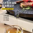 妙普乐烤盘户外烧烤盘卡式炉韩式不粘锅烤肉盘加厚烤盘露营家用野餐用品 自动滤油烤盘【明火款】送麻绳+收纳袋