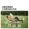牧高笛（MOBIGARDEN）乐享躺椅 户外露营午休折叠床自带头枕折叠椅 NX23665040 细沙黄