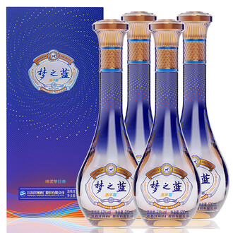中国　白酒　梦之蓝　夢之藍　52%　M6 洋河蓝色经典梦之蓝M6+ 52度绵柔型白酒-洋河股份-FoodTalks食品