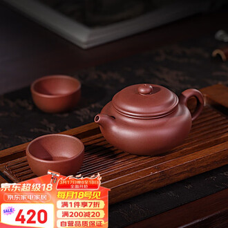中国古玩台紫砂急須 貢局単穴 梨皮小朱泥11cm茶壺 （宜兴紫砂壶一套装 