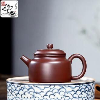 ［新品］茶具　王利娟（國家級工藝美術師）　紫砂 容天』 文革老紫泥·容量210cc·14孔出水·王利娟（国家级工艺美术