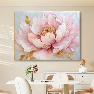 『花』油彩画 艺术花卉绣球花数字油画diy填充手工涂鸦绘画丙烯解压油彩装饰画