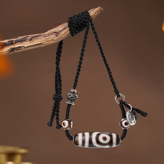 瑪瑙 龍眼銀線天珠 9-169 十眼天珠价格报价行情- 京东