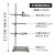 铁架台实验室架子台杆化学实验器材滴定台固定支架十字夹不锈钢大 普通铁架台高40cm